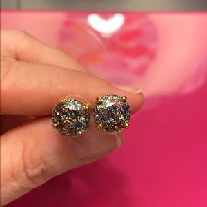 Glitter stud earrings